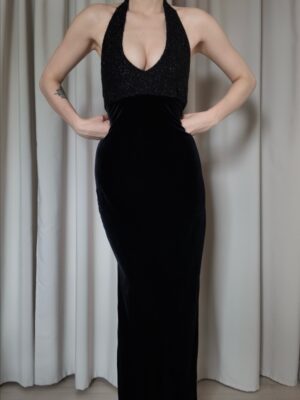 Sukienka welurowa Axara Paris (M)