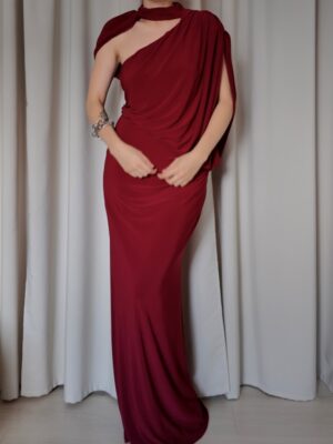 Sukienka czerwona asymetryczna ASOS (XL)