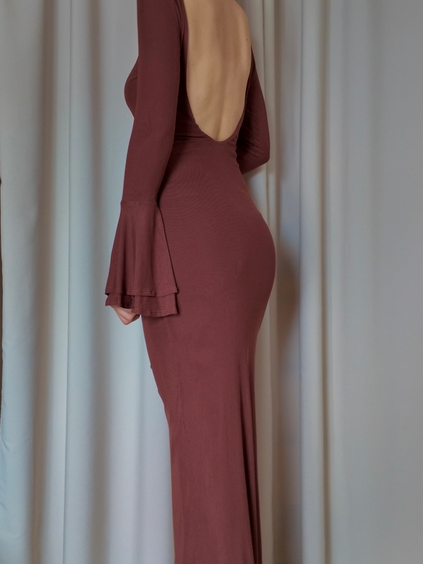 Sukienka nude ASOS (S-M) - obrazek 2